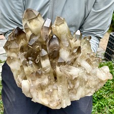 16.84LB Natural Tawny Crystal Quartz Crystal Cluster Mineral Specimen Healing picture