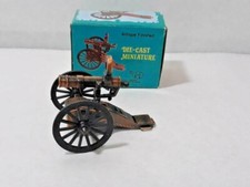 Vtg Antique Finish Die-cast Miniature Cannon Pencil Sharpener w/ Box ~Ships FREE picture