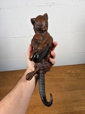 BLACK FOREST HAND-CARVED FOX WHIP HOOK picture