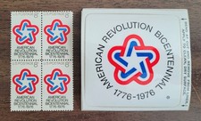 VINTAGE AMERICAN REVOLUTION BICENTENNIAL 1776-1976 - POSTAGE STAMPS & 3