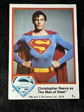 1978 Topps Superman Christopher Reeve as The Man of Steel Card # 1 - Wrinkle C51 picture
