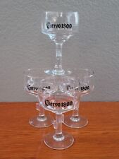 SET OF 4 JOSE CUERVO 1800 CLEAR CACTUS STEMMED MARGARITA DRINKING GLASS 12oz picture