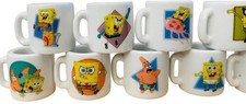 VTG SPONGEBOB SQUAREPANTS MINI MUGS PLASTIC CAPSULES GUMBALL MACHINE SET OF 13 picture