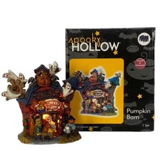 VTG 2003 Spooky Hollow Village Halloween Ghost Barn Porcelain Light Up *RETIRED picture