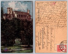 Vintage Chapultepec Castle Mexico City Postcard 1910 Posted Chromolithograph picture
