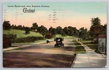 Cleveland Ohio, Lower Boulevard near Superior Avenue Old Cars, Vintage Postcard picture