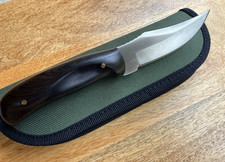 Willie Scott Custom Handmade Upswept Hunter Knife. Carved Handle picture