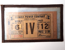 Vintage 1940s Ticket Electric Streetcar St Louis Illinois Power Company OCT 1949 picture