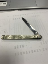 Vintage Queen Steel Stainless Pocket Knife #53 Melon Tester Faux Mother of Pearl picture