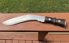 ANTIQUE 19th CENTURY BRITISH INDIA KUKRI GURKHA FIGHTING KNIFE SWORD W/ SHEATH picture