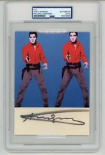 Andy Warhol ~ Signed Autographed Elvis Presley Portraits ~ PSA DNA Encased picture