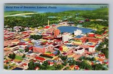 Lakeland FL-Florida, Aerial View of Downtown, Vintage Souvenir Postcard picture