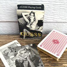 Vintage 90s GUESS Playing Cards Deck Anna Nicole Smith Black & White Rare Model picture