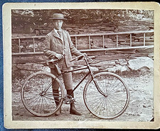 c1900 Vermont Bicycle Cabinet Card Austin Pierce Montpelier VT Photographer picture