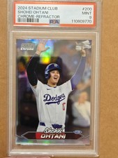 2024 STADIUM CLUB CHROME SHOHEI OHTANI #200 REFRACTOR PSA 9 MINT GRADED picture