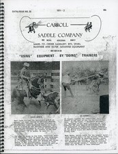 NICE CARROLL SADDLE CO. McNeal, Arizona COWBOY BIT & SPUR Catalog #32 Reprint picture