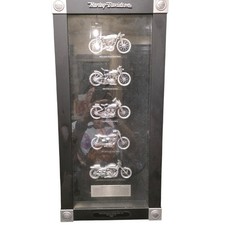 Harley Davidson Framed Motorcycle Display Pewter Plaques Racing Bikes 2009 25