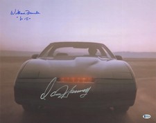 WILLIAM DANIELS DAVID HASSELHOFF AUTOGRAPH SIGNED KNIGHT RIDER 16x20 BECKETT BAS picture