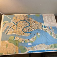 Vintage 1960s Venezia Venice Italy Fold Out Tourist Map Travel Guide Lido picture