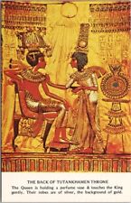 1976 Los Angeles Advertising Postcard Egyptian Antiques & Gifts King Tut Throne picture