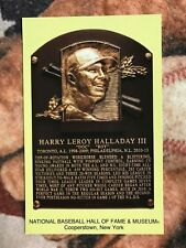 Roy Halladay Postcard- Baseball Hall of Fame Induction Plaque - Photo picture