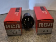 Lot Of 2 RCA Electron Tubes 6J5, NOS picture