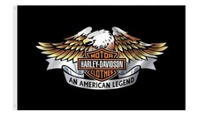 Harley Davidson Motorcycle Enthusiast 3x5 ft Flag/Banner Garage Wall Banner picture