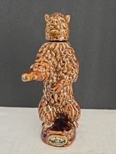 Vintage Ezra Brooks Golden Bear Decanter 1968 Real Sippin Whiskey Empty 13.5