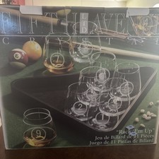 Vintage Fifth Avenue Billiards Barware Set NEW IN BOX picture