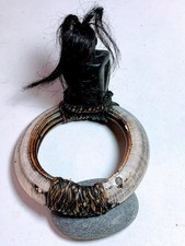 Philippine vintage tribal warrior arm band (Tingkal) made of wild boar's tusk picture