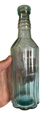 Antique Wells & Miller Cathedral Medicine Bottle Applied Top 1850s New York picture