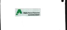 NICE ALPHA RUNNING RIGHT COAL CO. COAL MINING STICKER picture