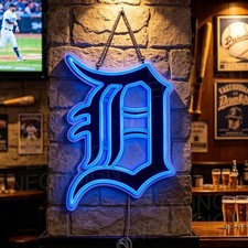 US STOCK Detroit Tigers Dimmable LED Neon Sign 16