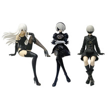 Anime NieR:Automata 2B 9S A2 Noodle Stopper PVC Figure Model 14cm Set Toy NO Box picture