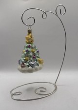 VTG Christopher Radko Glitter “Frosted Fir” Hand Blown Glass Ornament No Box Tag picture
