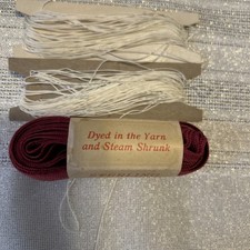 One Antique 1800's Corticelli Sterling Silk Braid Red 3 Yards 16β / 2 Silk Cord picture