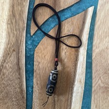 Tibetan 6 Eye Dzi Bead: Natural Agate Bead Pendant~Amulet~Necklace picture