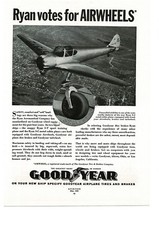 1938 GOODYEAR Airplane Tires on RYAN S-T Sport Training Plane Vintage Print Ad picture