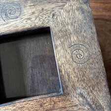 Handcrafted Vintage Artisan Wooden Photo Box picture