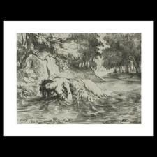 Eugene Delacroix - Ophelia's Death, plate 13 from Hamlet (1843) Art Card Prin picture