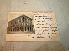 Fraternal Building Greetings From Lawrence Kansas Postcard Posted 1907 picture