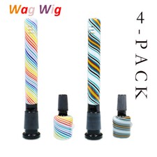 4Pack * 6inch Hookah Water Filter Pipe Glass Bong Wag wig Downstem Fit for Bong picture