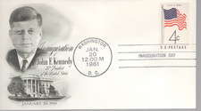 1961 John F Kennedy Inauguration Day Cover DC Cancel - Fleetwood picture