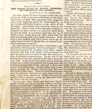 1849 Daniel Webster Birthplace New Hampshire Family History Statesman Article picture
