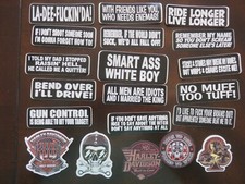 LOT OF 20 RUDE AND CRUDE BIKER HELMIT STICKERS - NEW - LOT-38... picture