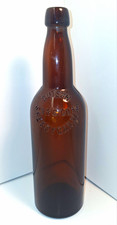 Gutsch Brewing Co. Amber Glass Beer Bottle Sheboygan Pre Prohibition Antique  picture