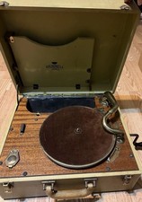 ━ Antique Portable Gramophone Hand Crank Record Player 1920s picture