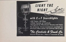 1956 Print Ad Carlisle & Finch C&F Marine Searchlights Cincinnati,Ohio picture