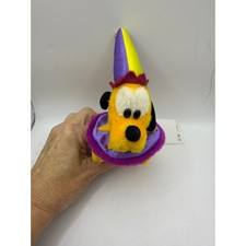 Tokyo Disneyland 15th Anniversary Pluto Jester Plush Badge Bell Vintage Disney picture