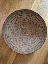 VINTAGE ANTIQUE PIMA OR APACHE LARGE EXQUISITE BASKET BOWL NATIVE AMERICAN picture